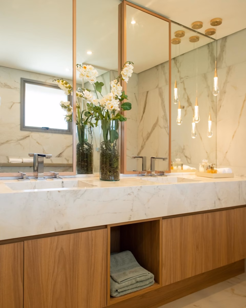 Banheiro Monocromático: Elegância e Atemporalidade em Uma Cor Só - detalhe