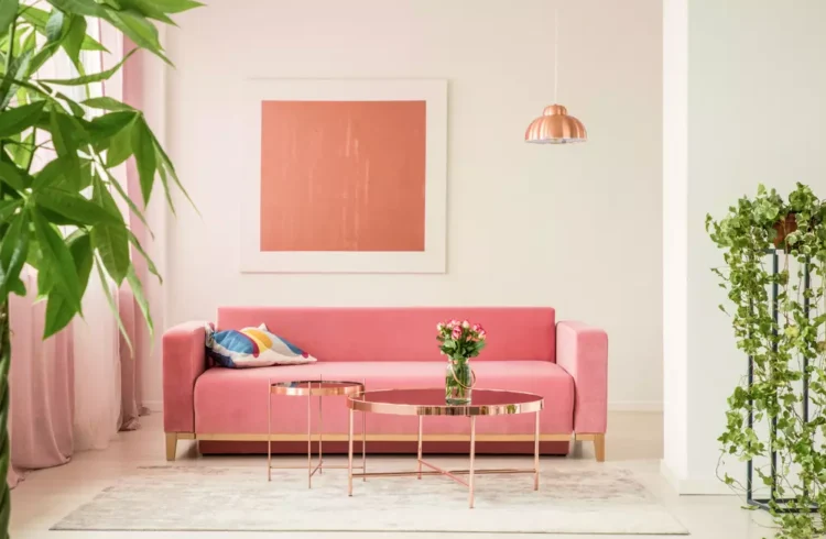 Glamour Retrô: Rosa Queimado e Dourado para um Toque Sofisticado - detalhe