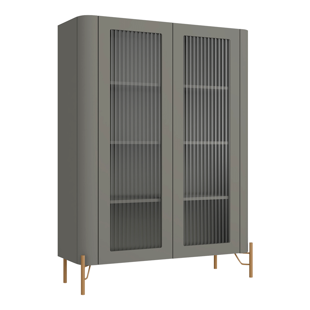 Cristaleira em Estilo Industrial com Metalon e Vidro Canelado - ideia