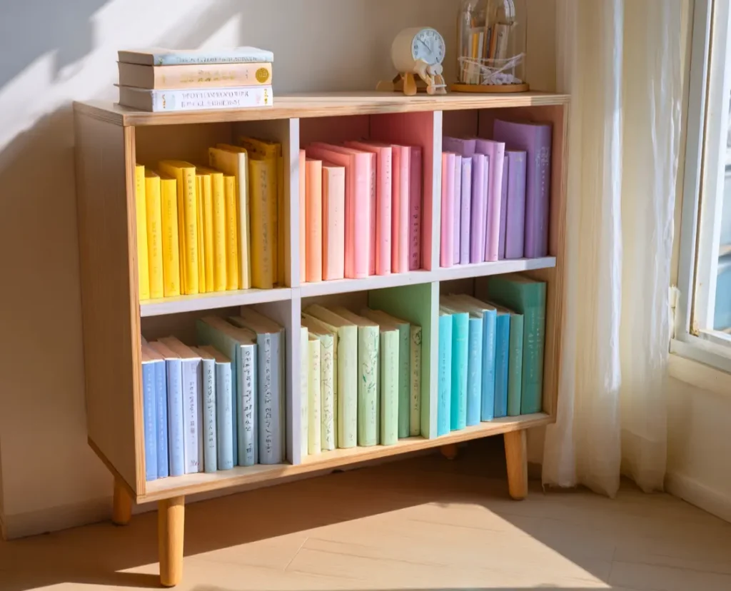 Criando um Arco-Íris Literário: Organização por Cor - ideia