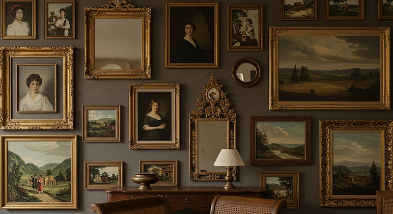 Galeria de Quadros Vintage: Um Toque Nostálgico e Cheio de História - inspiração