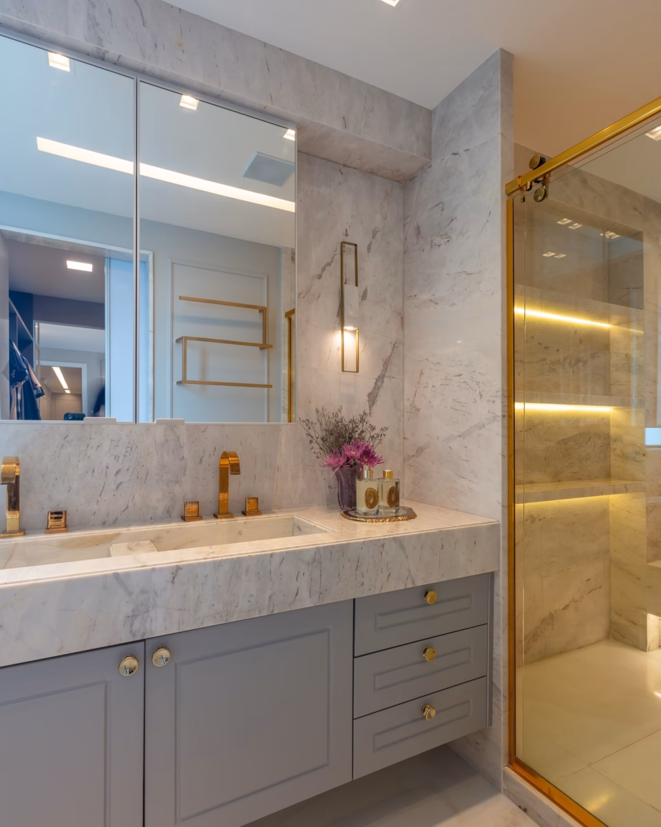 Cinza e Dourado: Luxo e Glamour na Medida Certa - inspiração