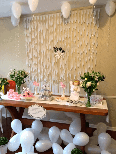 Decoração de Batizado com Origami: Dobraduras que Encantam - detalhe