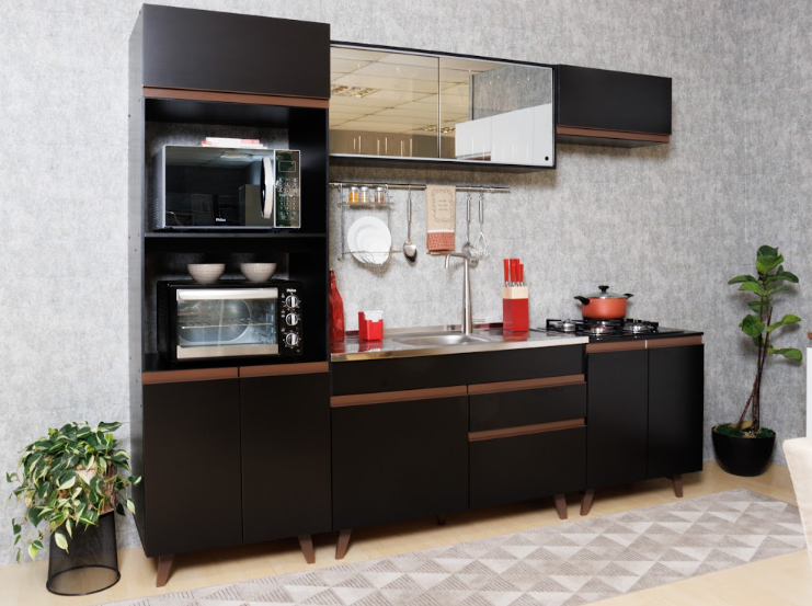 Cozinha Compacta com Detalhes Rústicos: Aconchego e Simplicidade! - inspiração