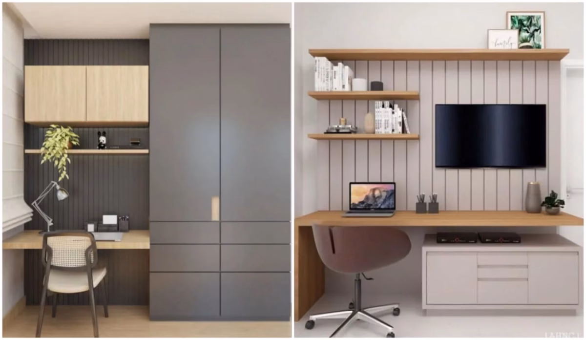 Cantinho de Trabalho Vibrante: Explosão de Cores em Espaços Compactos - detalhe