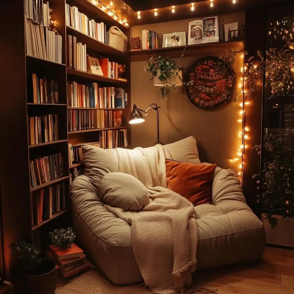 Com Canto de Leitura Aconchegante: Refúgio Literário - detalhe