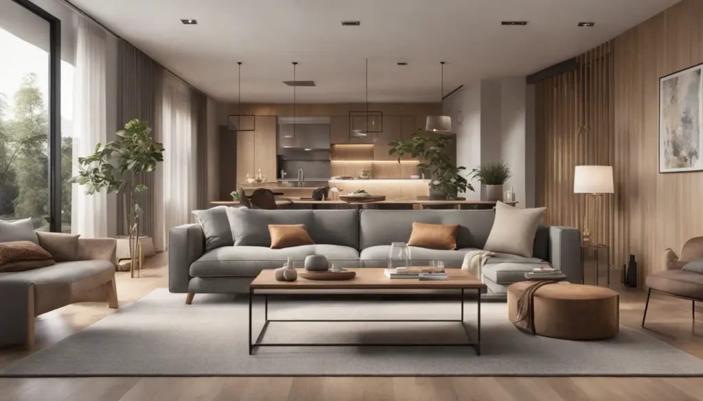 Integração Perfeita: Sala de Estar e Jantar com Estilo Coeso - ideia