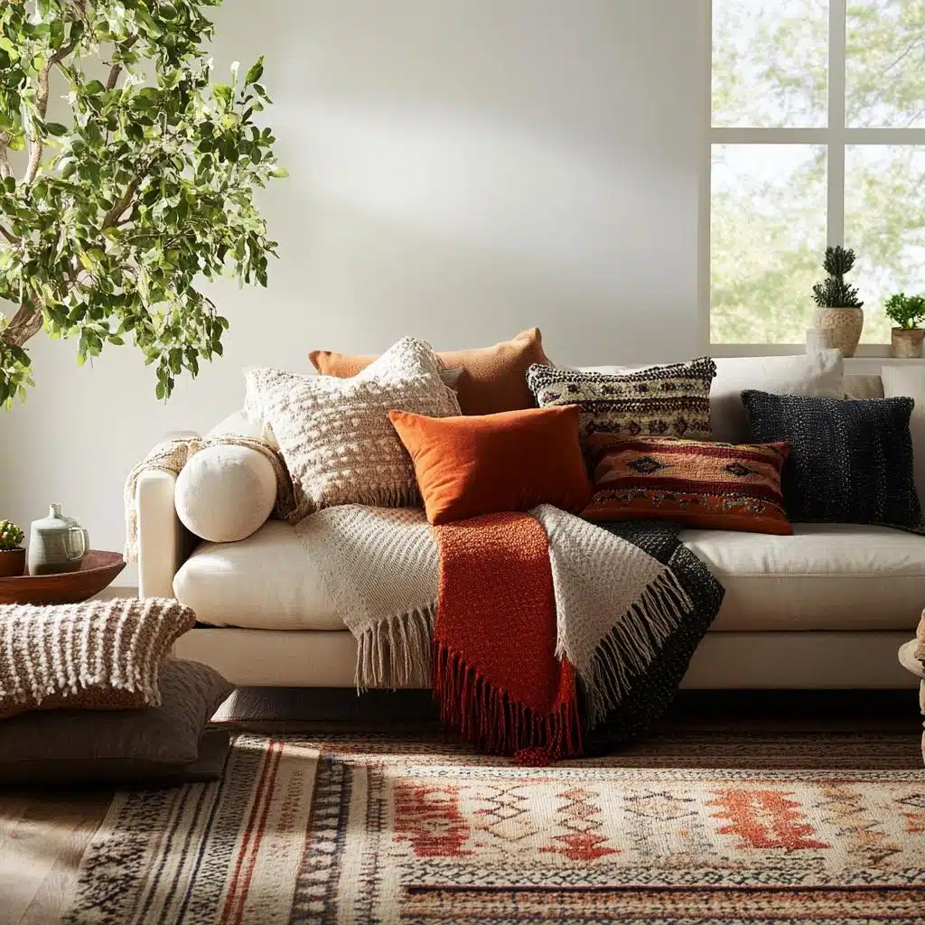 Com Tecido: Almofadas e Mantas Personalizadas para um Toque Aconchegante - ideia