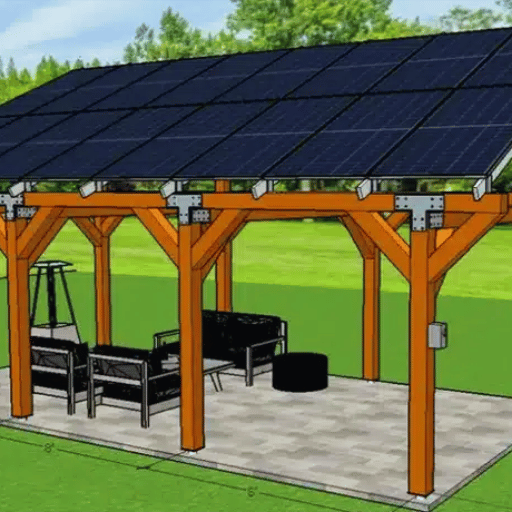 Pergolado Solar: Crie Sombra e Energia ao Mesmo Tempo! - ideia