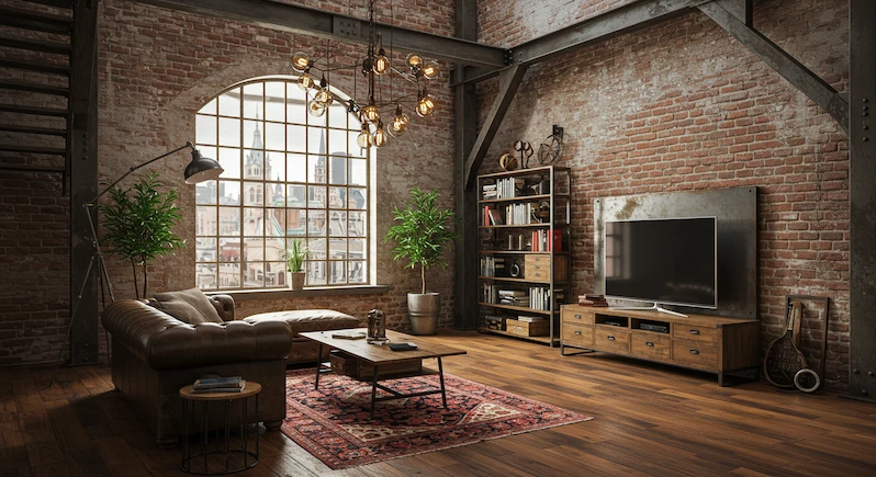 Industrial Charmoso: Metal, Madeira e Detalhes Vintage - inspiração