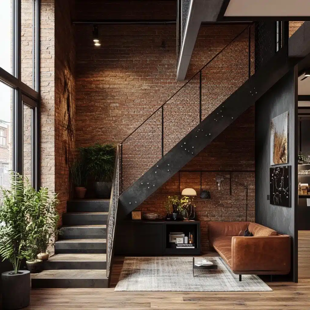 Escada de Ferro com Iluminação Embutida - detalhe