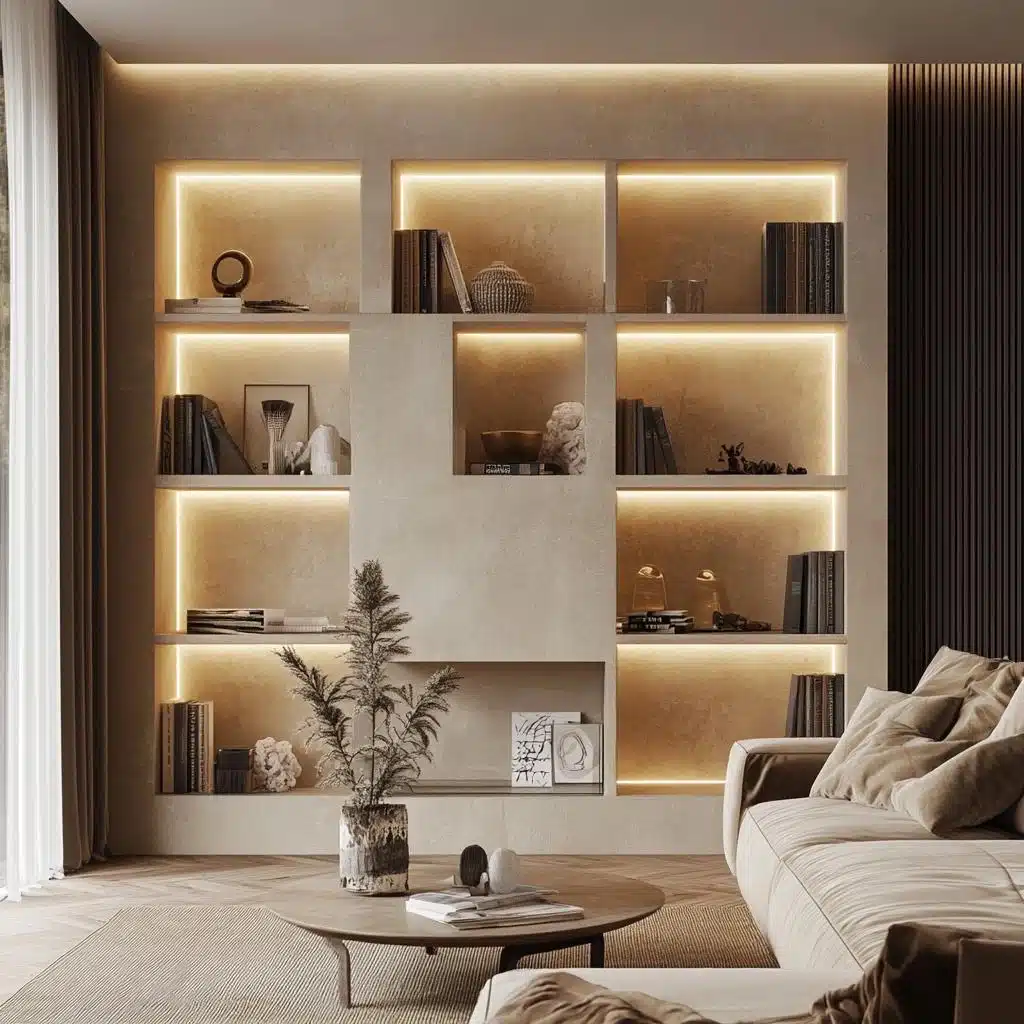 Estante de Drywall Embutida: Integração perfeita com a arquitetura! - ideia