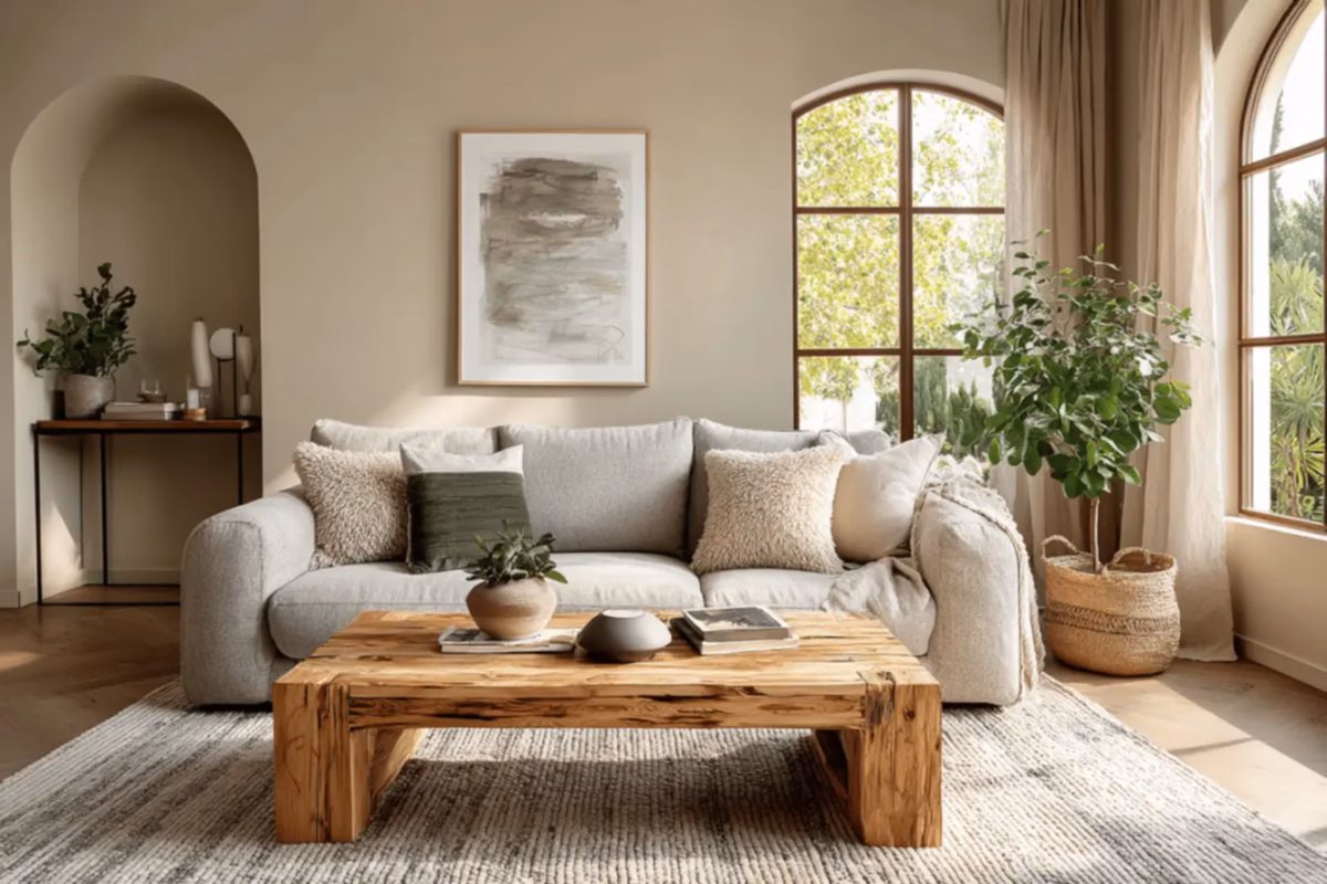 Aconchego Escandinavo: Paleta Suave e Texturas Naturais - detalhe