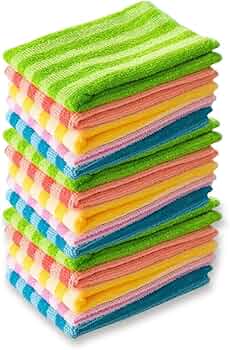 Flanelas de Microfibra Coloridas para Organizar a Limpeza - detalhe