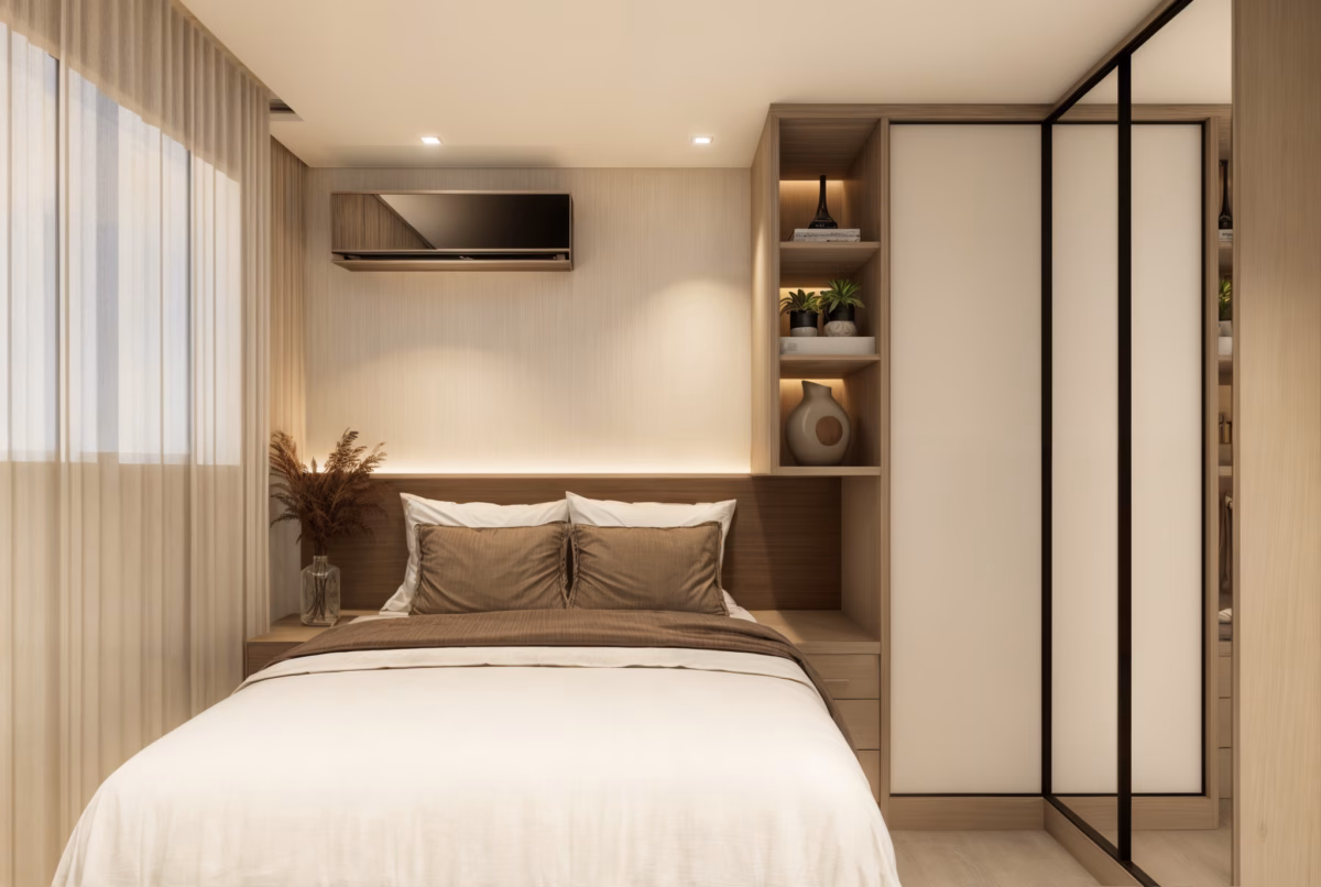 Maximizando o Espaço Vertical: Solução Inteligente para Quartos Compactos - ideia