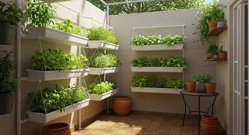 Horta Vertical com Tubos de PVC: Solução Criativa e Econômica - inspiração