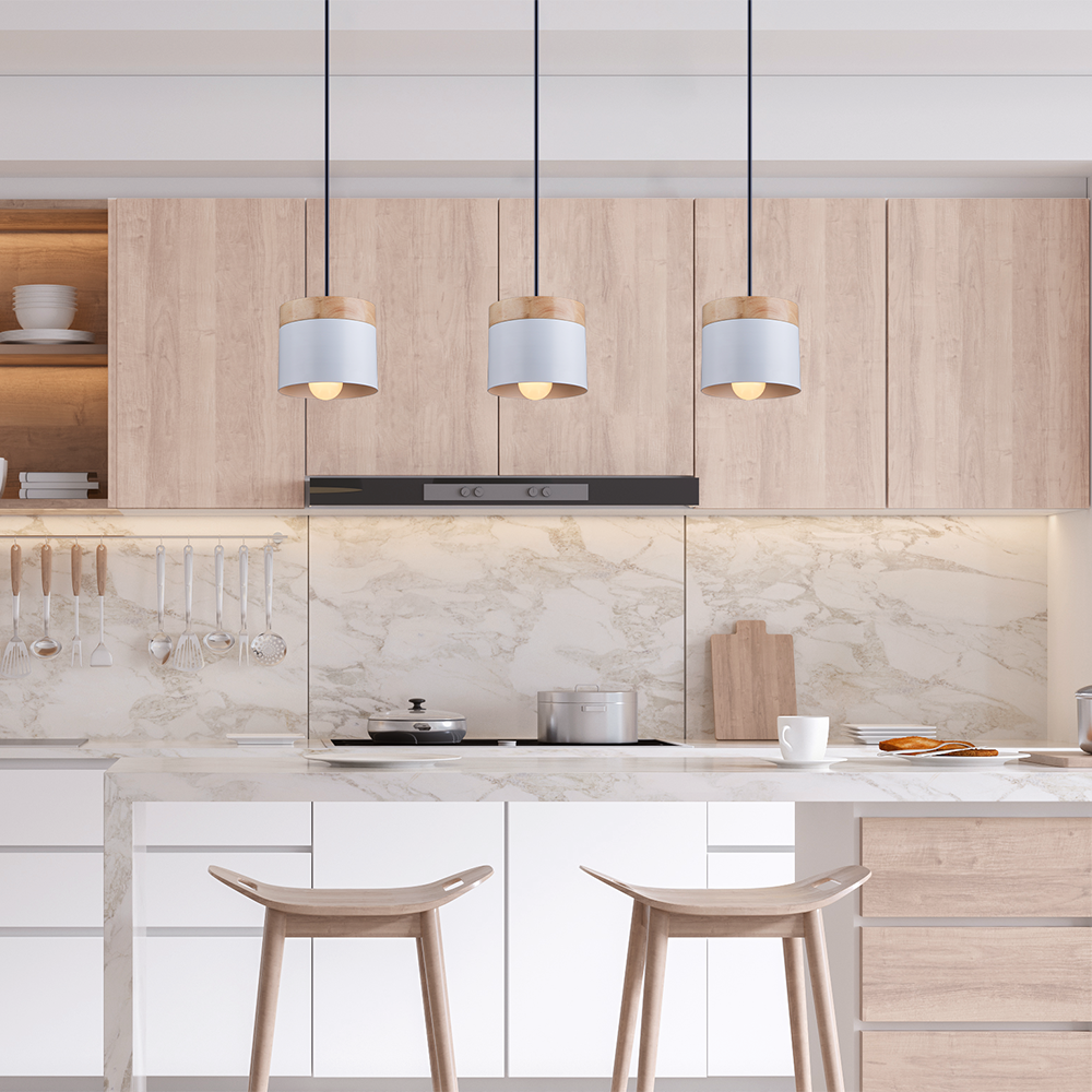 Pendente Triplo Assimétrico: Dinamismo e Foco na Bancada - ideia