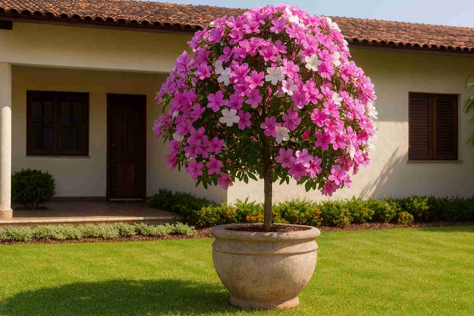 Manacá-da-Serra Anão em Jardineiras Suspensa: Delicadeza Aérea - ideia