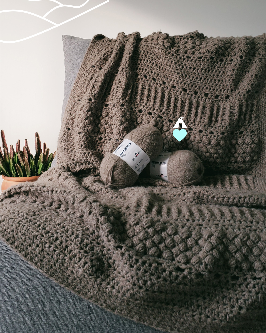 Manta de Lã para um Sofá Quentinho no Inverno - inspiração