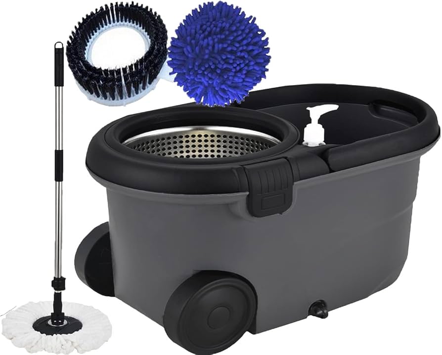 Mop Giratório com Balde Compacto: Perfeito para Apartamentos Pequenos - ideia