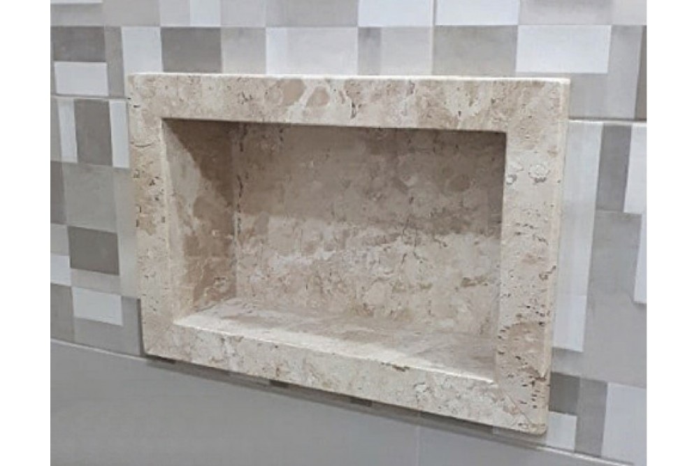 Nichos com Acabamento em Mármore Travertino: Elegância Atemporal - ideia