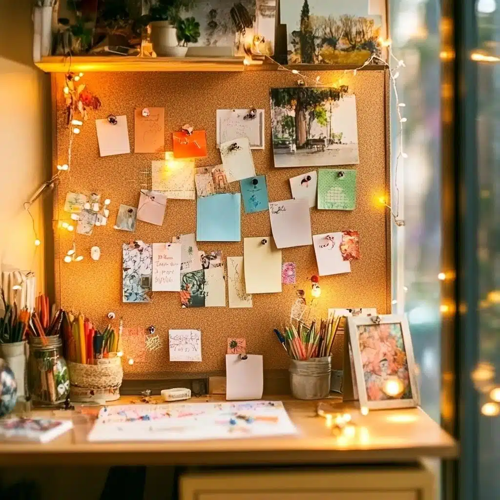 Painel de Cortiça para Fotos e Recados: Suas Memórias Sempre à Vista! - inspiração