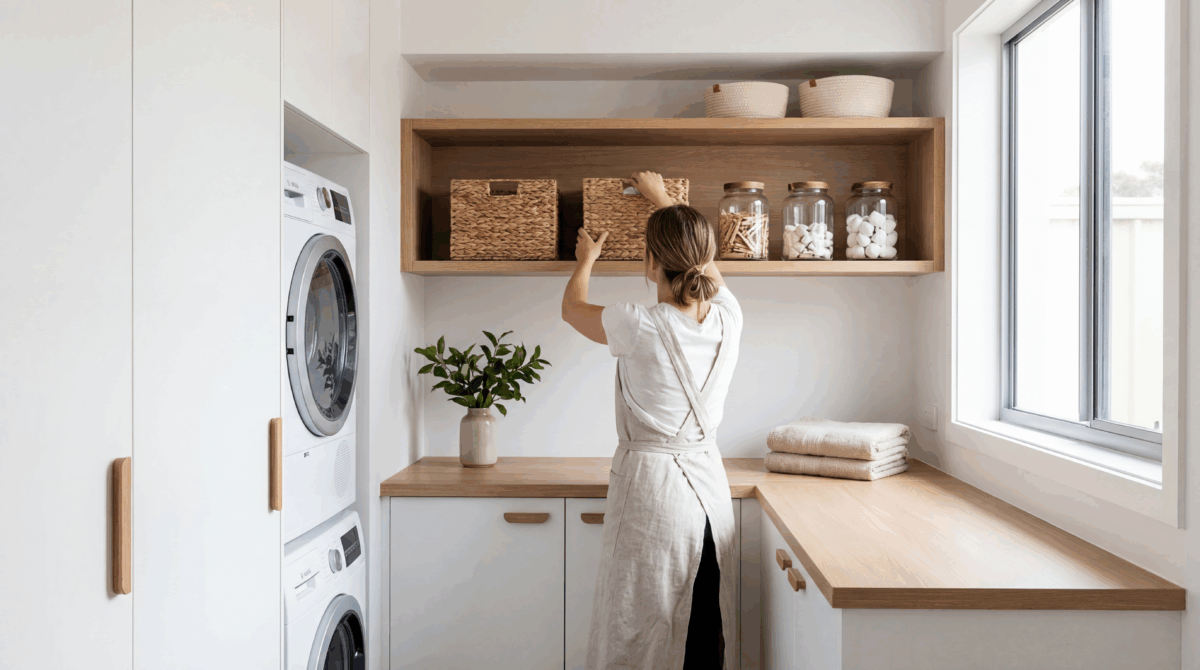 Estilo Escandinavo: Simplicidade e Organização com Toques de Madeira Clara - detalhe