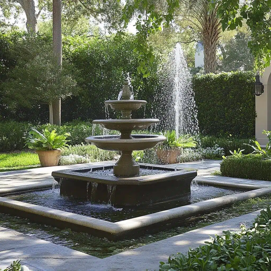 Fonte Minimalista em Aço Inox com Design Geométrico - ideia