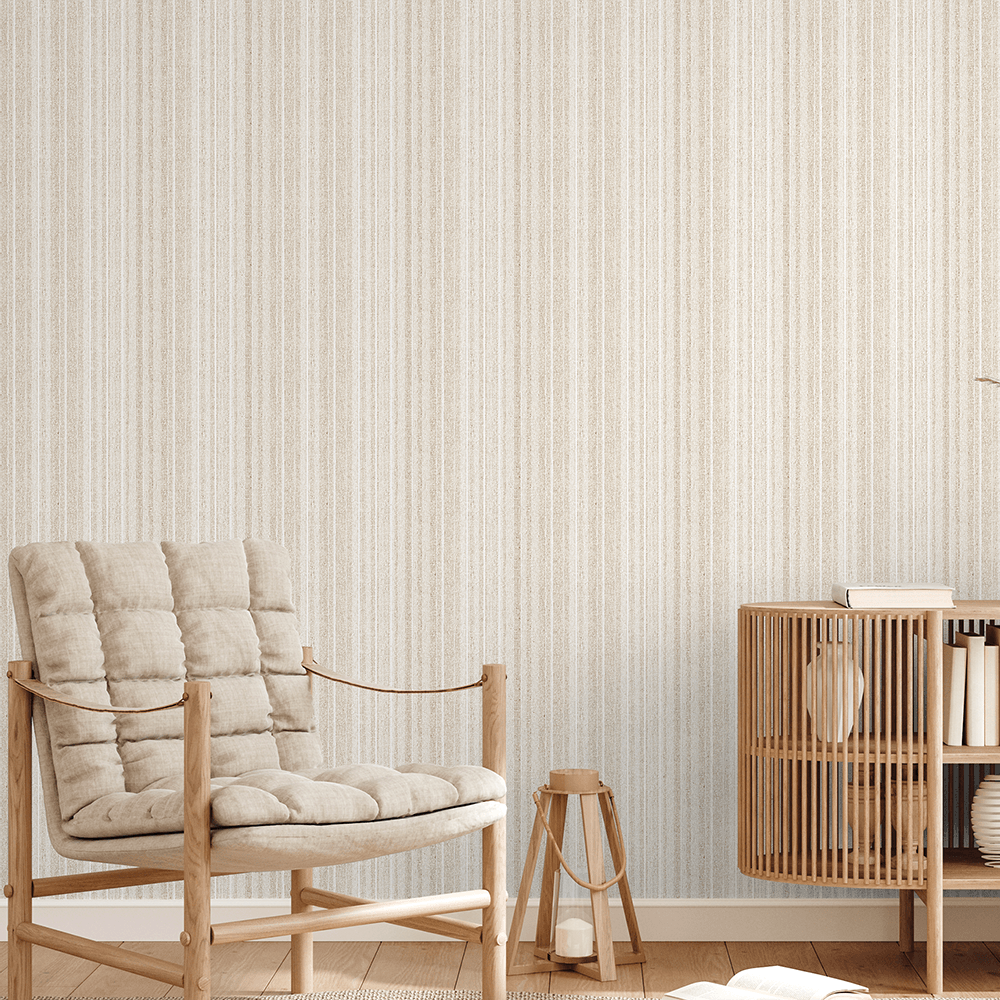 Papel de Parede com Textura Aconchegante de Linho: Elegância Natural para Relaxar - detalhe