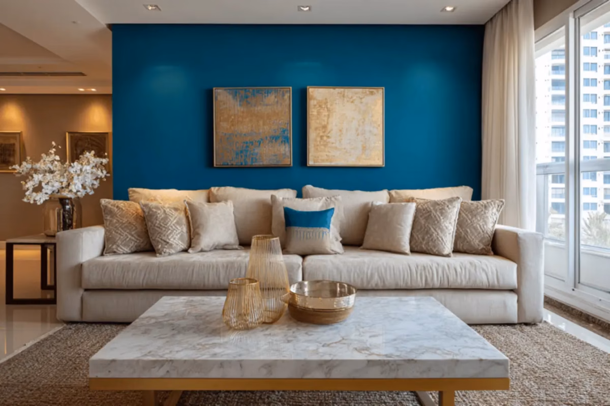 Papel de Parede com Cores Vibrantes para uma Sala Cheia de Vida - detalhe