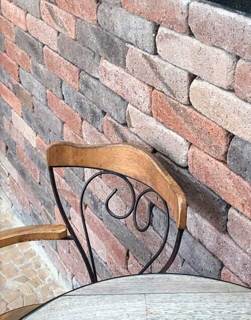 Efeito Envelhecido com Tijolos de Demolição - detalhe