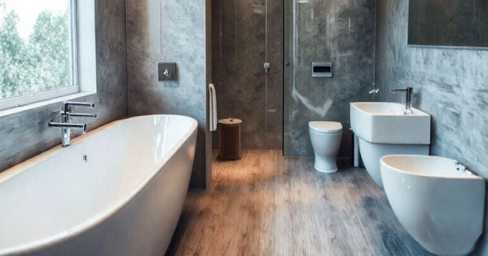 Piso Vinílico no Banheiro: Beleza e Resistência à Água - detalhe