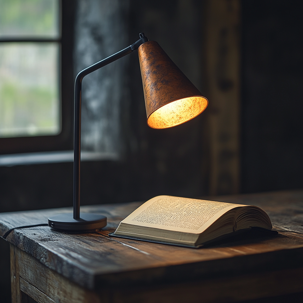 Luminárias de Mesa com Base de Madeira Rústica: Um Toque Natural e Acolhedor - detalhe