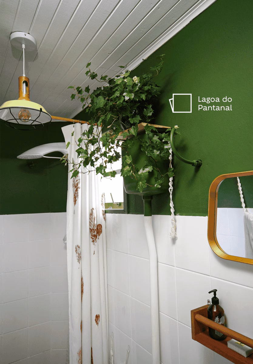 Banheiro Aconchegante com Decoração em Macramê - ideia