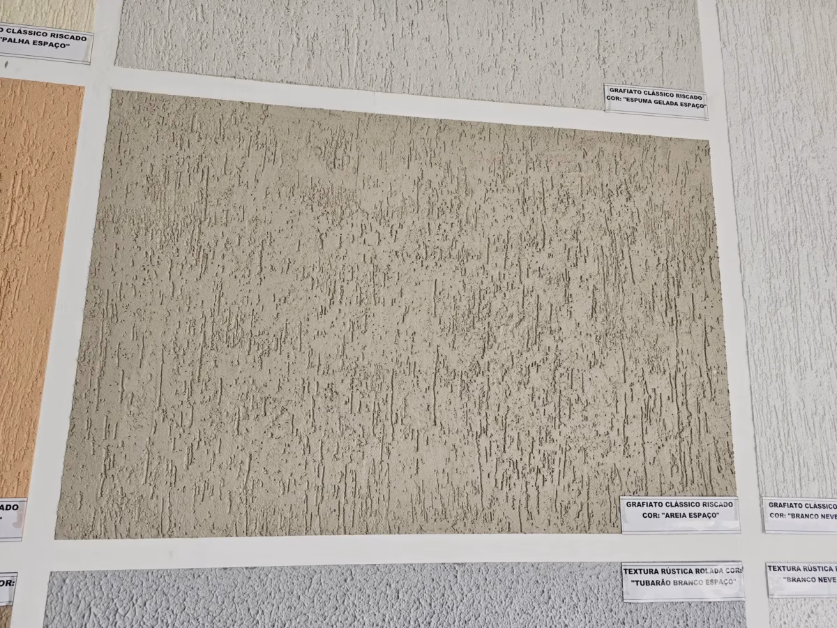 Toque Moderno com Textura de Grafiato Colorido - ideia