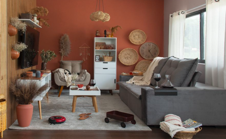 Boho Chic: Cinza e Texturas Para Um Toque Descontraído - ideia