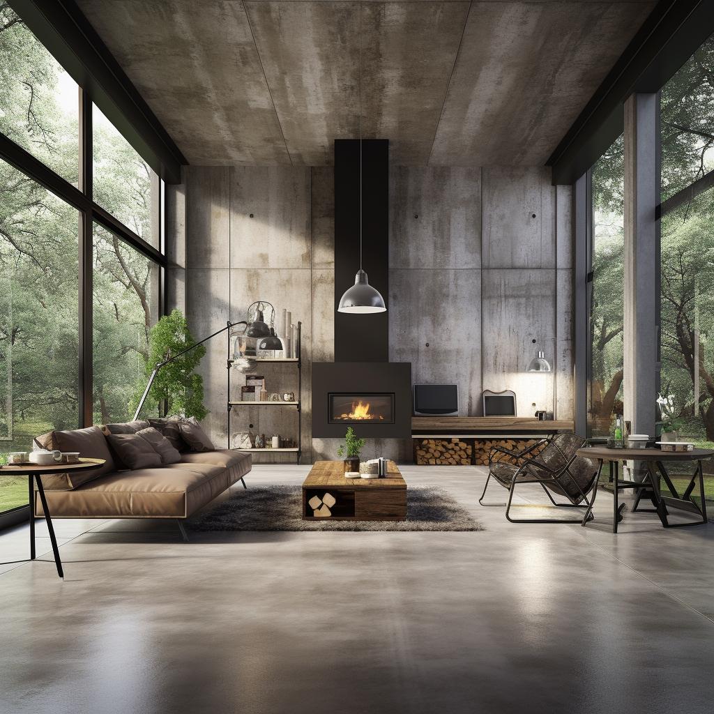 Com Piso de Cimento Queimado e Toque Minimalista - ideia