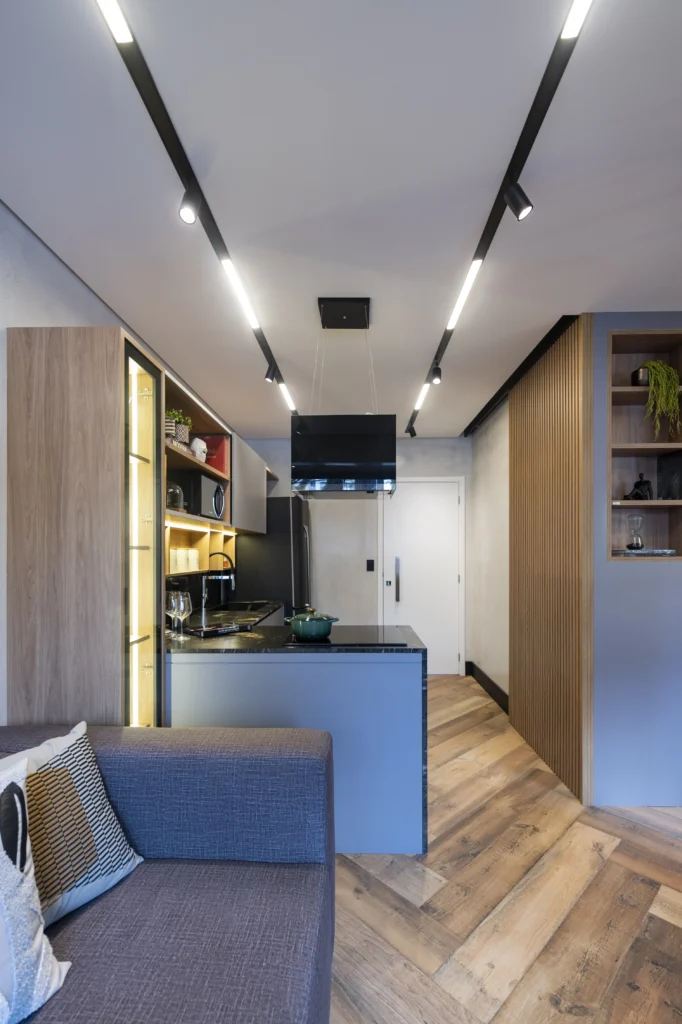 Trilhos de Spots na Cozinha: Iluminação Funcional e Moderna para o Seu Espaço Gourmet - detalhe