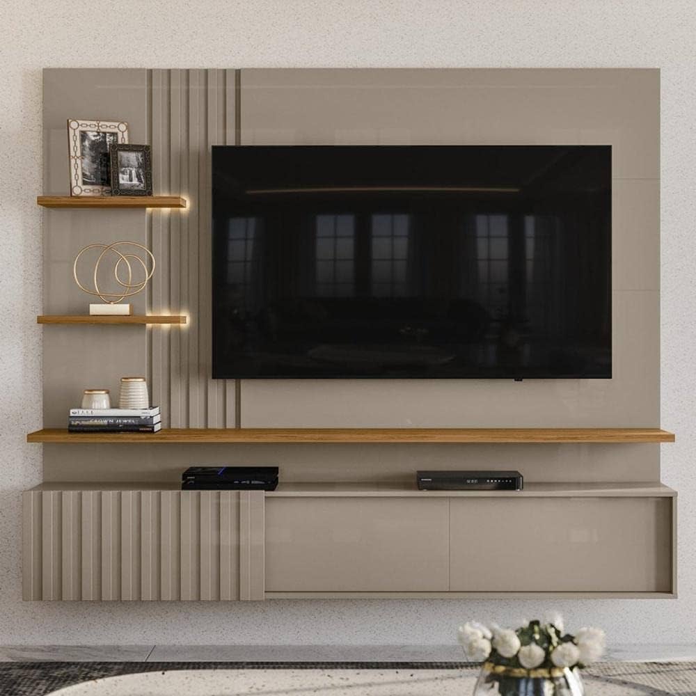 Painel ripado iluminado: Elegância e modernidade com fitas de LED - ideia