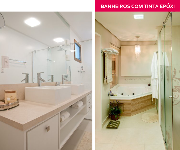 Banheiro geométrico: padrões divertidos com tinta epóxi - detalhe