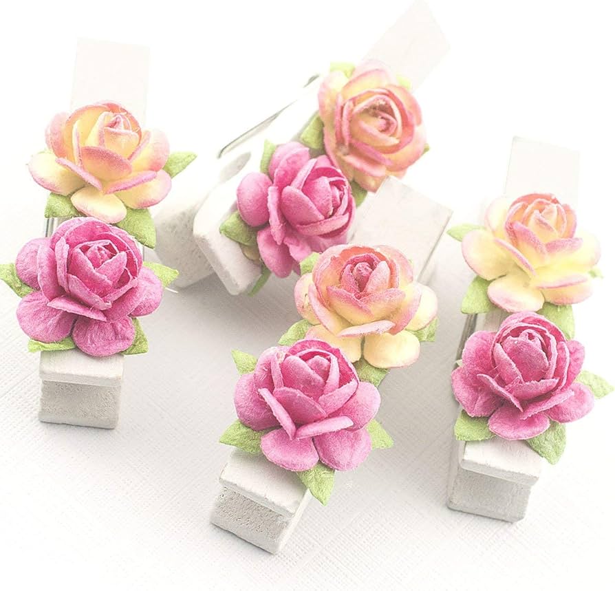 Prendedores de Roupa Decorados com Tecido Floral: Um Toque Romântico no Varal - detalhe