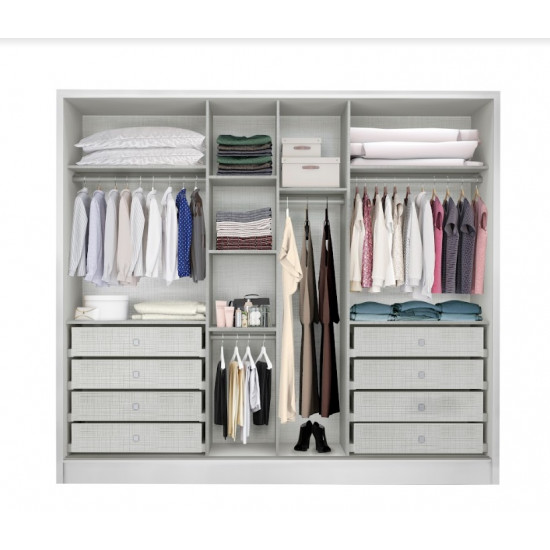 Guarda-Roupa com Espelho Bisotê: Elegância Refletida! - detalhe