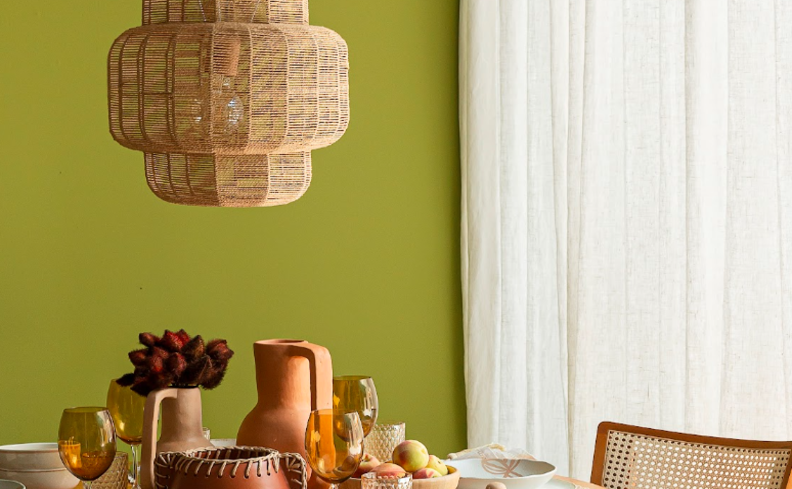 Verde Limão: Energia Vibrante em Espaços Modernos com Cores Neutras - detalhe