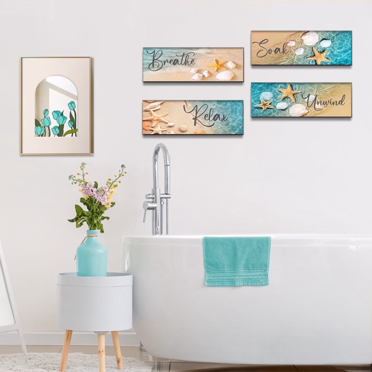 Acessórios de Banheiro Temáticos com Conchas e Estrelas do Mar: Clima Relaxante - ideia