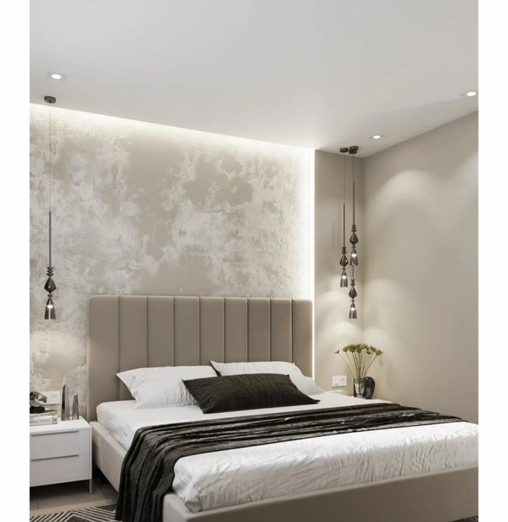 Cabeceira de Cimento Queimado: Industrial e Sofisticado - detalhe