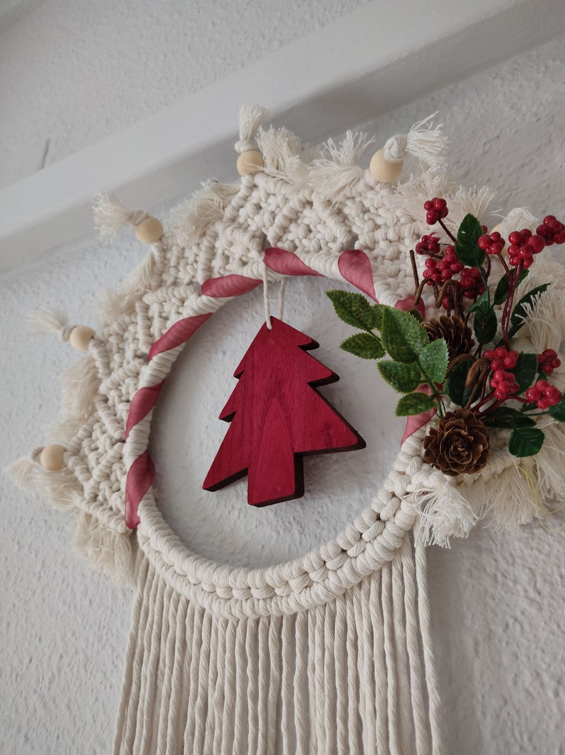 Decoração de Natal com Macramê: A Arte Boêmia que Transforma Seu Ambiente - detalhe