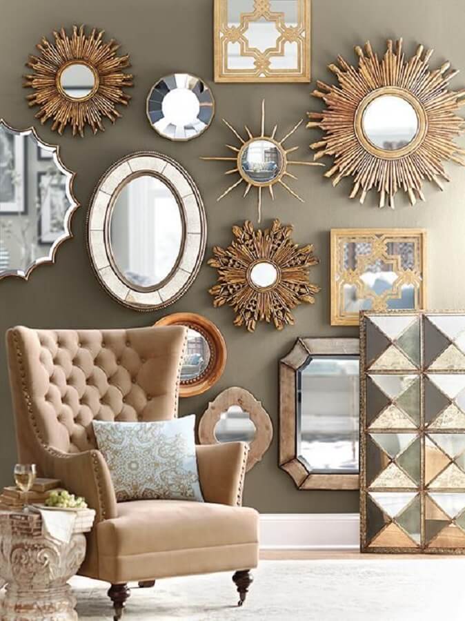 Espelhos Decorativos com Materiais Inusitados: Refletindo Criatividade - inspiração