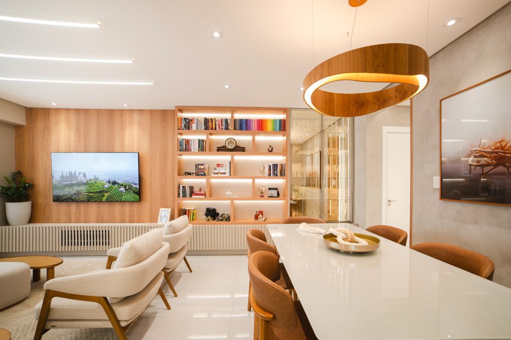 Móveis Suspensos com LED: Leveza e Modernidade - ideia