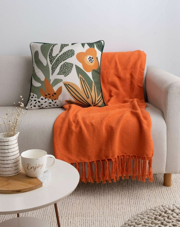 Manta de Lã para um Sofá Quentinho no Inverno - ideia