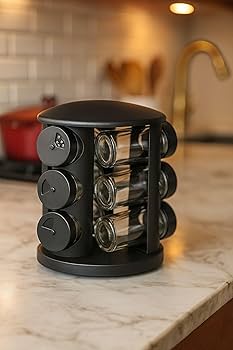 Porta-Temperos Giratório: Tenha Seus Aromas Sempre à Mão, com Elegância - ideia